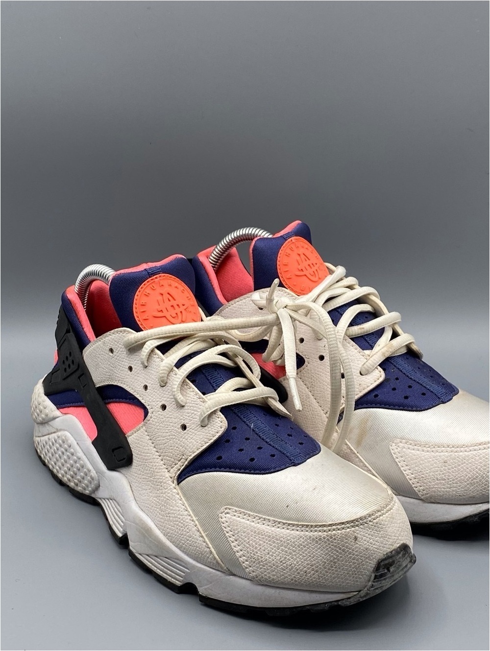 Nike Air Huarache Run White-Hot Lava-Blue Legend White - Picture 4 of 4